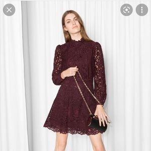 & other stories dress - size US 4 - burgundy